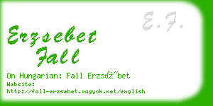 erzsebet fall business card